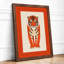 Geometric Tiger Art Deco - Framed Print-1225347701-1225347726