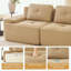 Canapé modulaire en L en velours côtelé avec coussin moelleux et repose-pieds mobile-739909088-739909090