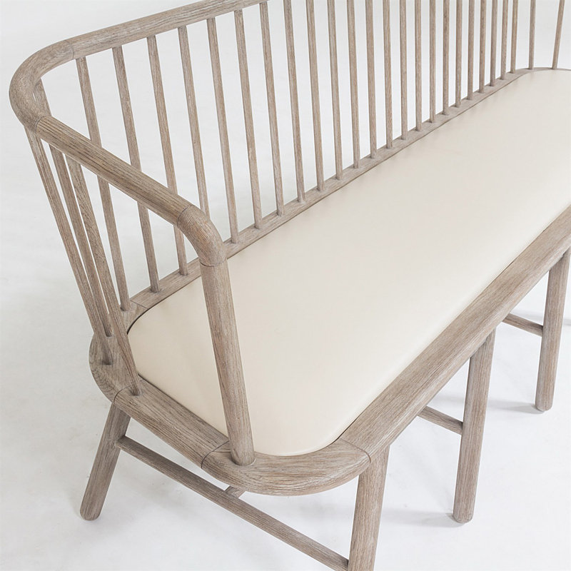 Spindle Long Bench, Beige