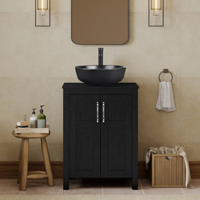 Kreutzer 24.4'' Single Bathroom Vanity with Manufactured Wood Top