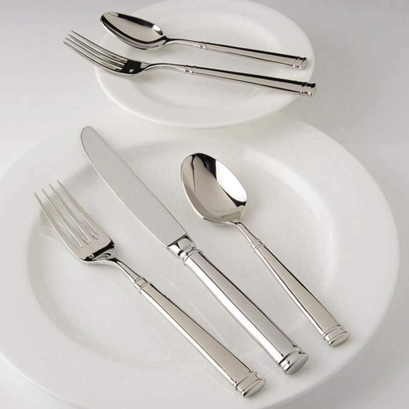 Bistro 5 Piece 18/10 Stainless Steel Flatware Set, Service for 1
