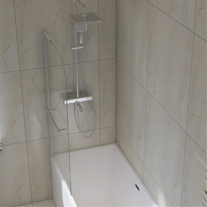 Panneau de douche en verre trempé sans cadre 31 "X55"