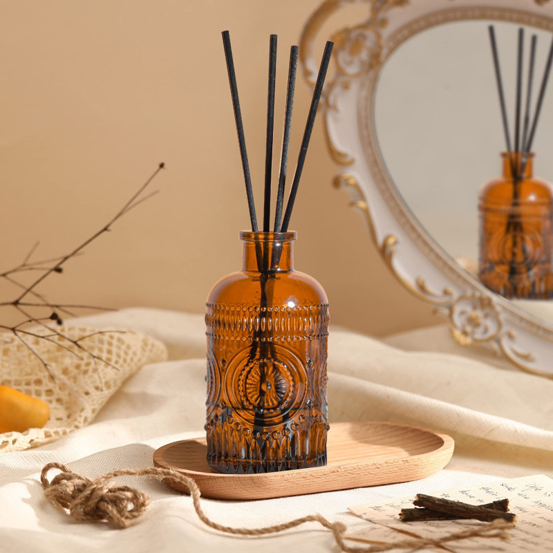 Cezmi Glass Table Vase, Amber