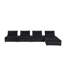 Canapé modulaire en velours noir 5 pièces Anna-929629632