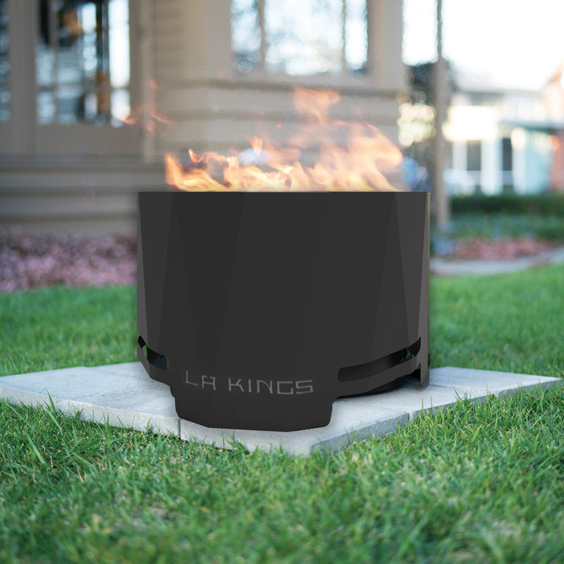 Round Steel Wood Burning Smokeless Fire Pit, Los Angeles Kings
