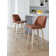 Malachia Swivel Upholstered Counter Stool