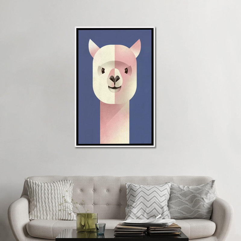 «Alpaka» par Dieter Braun - impression, Aucun mat, H 48 po x l 32 po x P 1,5 po, Toile blanche encadrée