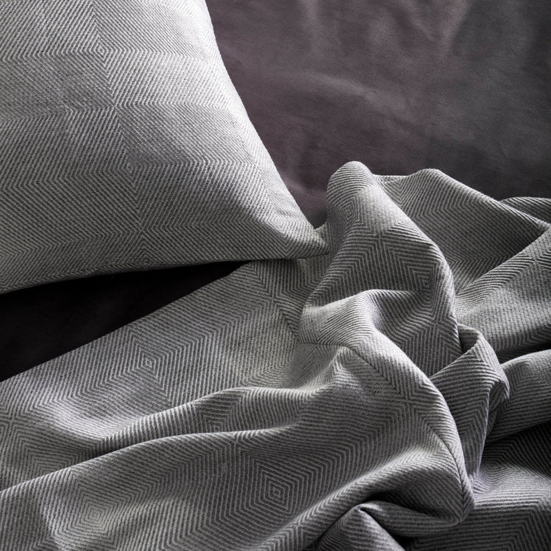 Vector Coverlet, King Coverlet, Ecru