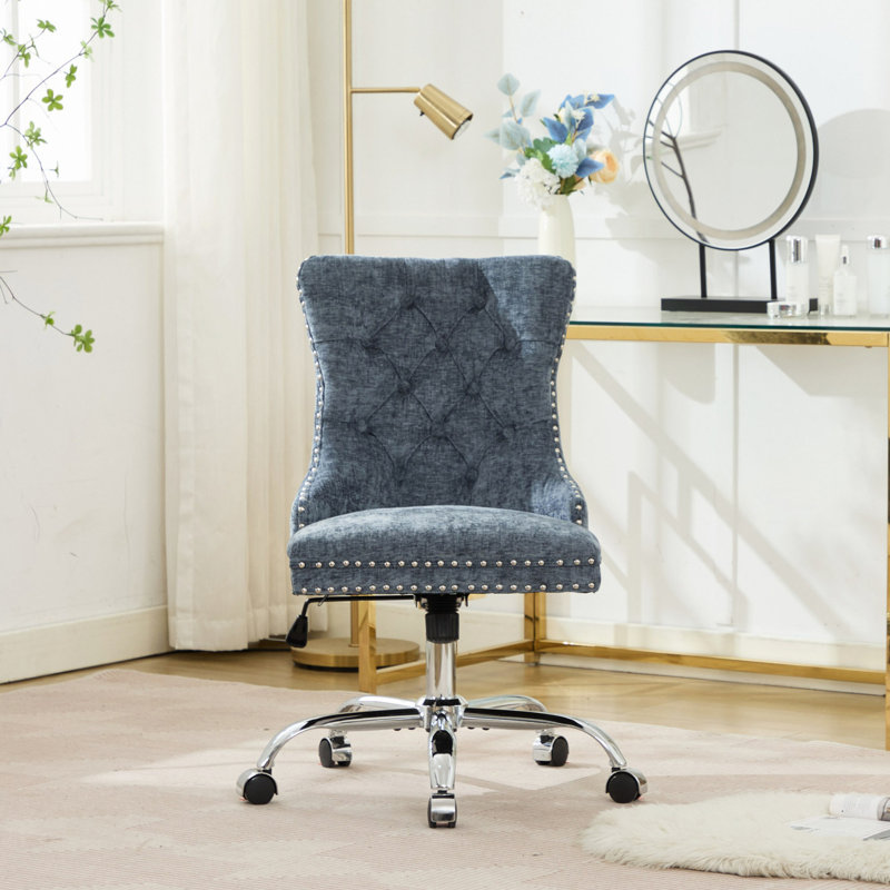 Chaise de bureau Furniture, Chenille bleu clair