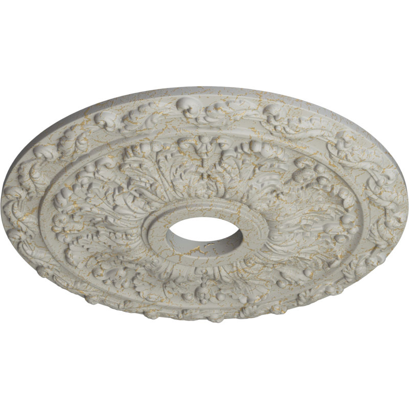 Endurathane Rose Ceiling Medallion, 18"OD x 3 1/2"ID x 1 1/2"P (Fits Canopies up to 7 1/4"), Hand-Painted Rubbed Bronze Finish