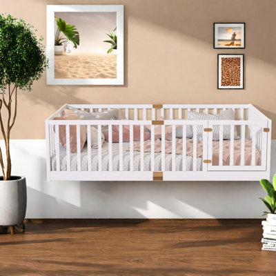 Space-saving Twin Wood Beds, Compact Rubber Wood Design For Kids Room