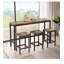 Ensemble de table de salle à manger 3 tabourets - Assemblage facile, parfait pour les repas en famille-1079367799