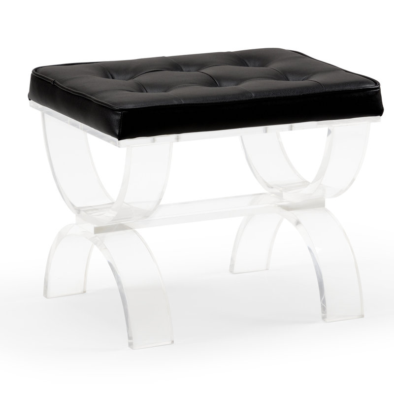 Harlow Upholstered Bench, Black