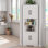 Grande armoire de coin Chamlee, tablette de douche / tablettes réglables Chamlee
