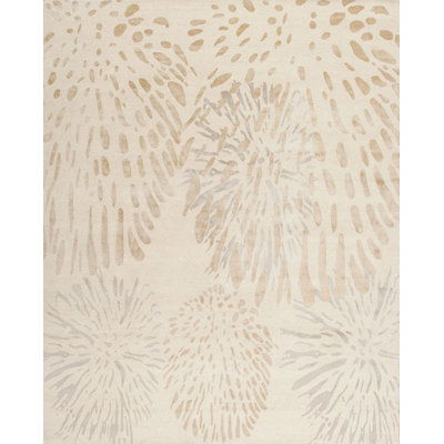 Modern Tibet III Hand Knotted Silk and Wool Abstract Indoor Rug