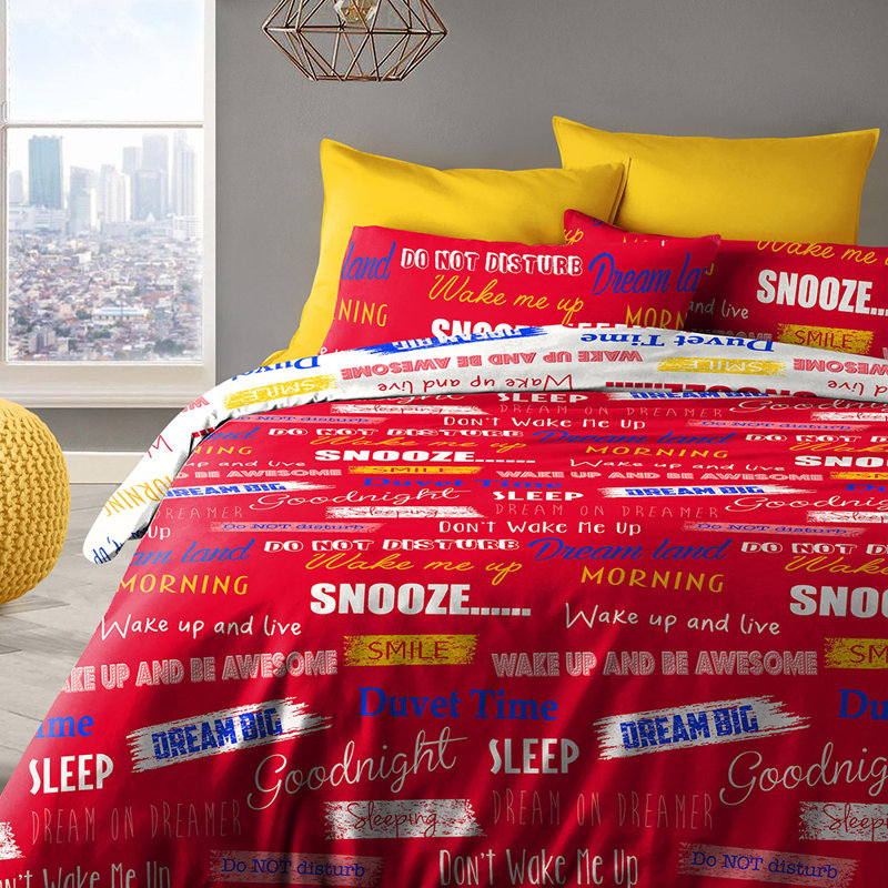 Emmie Duvet Cover Set, Full / Double, Red