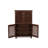 Baxton Studio Fernanda Brown Shoe Storage Cabinet With 4 Doors and 6 Shelves 48.17" H