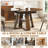 43.3''-59'' Extendable Round Dining Table For Seats 8 , Mid Century Modern Wooden Round Table With Removable Leaves Space Saving, For Kitchen Living Room-1918473175