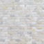 Carreau de mosaïque de sol en marbre Selene Oro Subway 12 po x 12 po