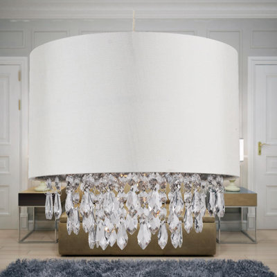 Lampley Fabric Semi Flush Mount