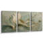 Art floral moderne vert tendre, images de chambre à coucher, impression sur toile encadrée, 3 pièces-131476524-131476527