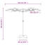 Double-Head Garden Parasol 316x240 cm-1478491574