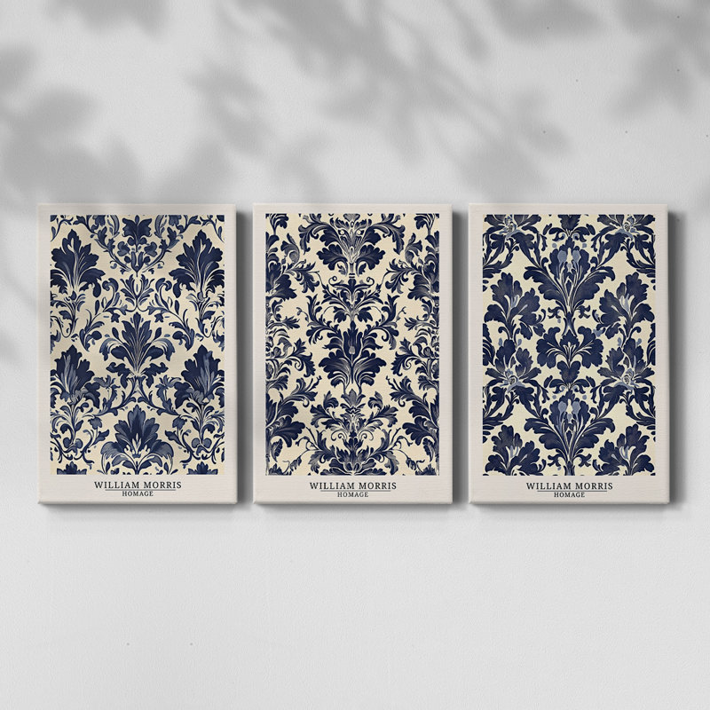 Série sur toile tendue sur mesure - 3 pièces, H 27 po x l 54 po