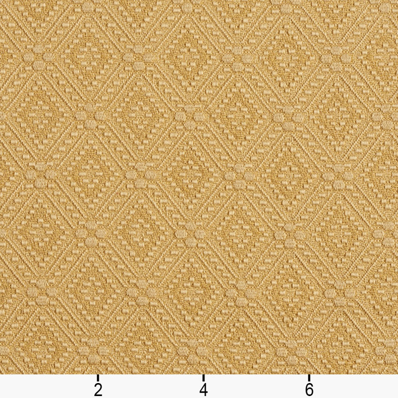 Tissu floral matelassé, Or 2