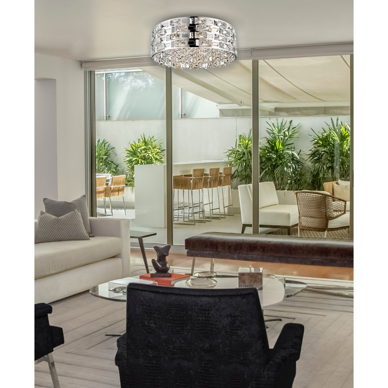Chumley Flush Mount, Crystal