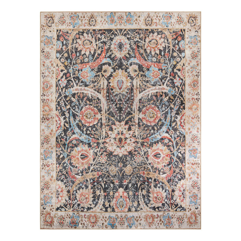 Matilynn Performance Chenille Floral Indoor Rug, Rectangle 9'5" x 13'1"