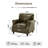 Upholstered Accent Chair Faux Leather Rolled Armchair-450806586