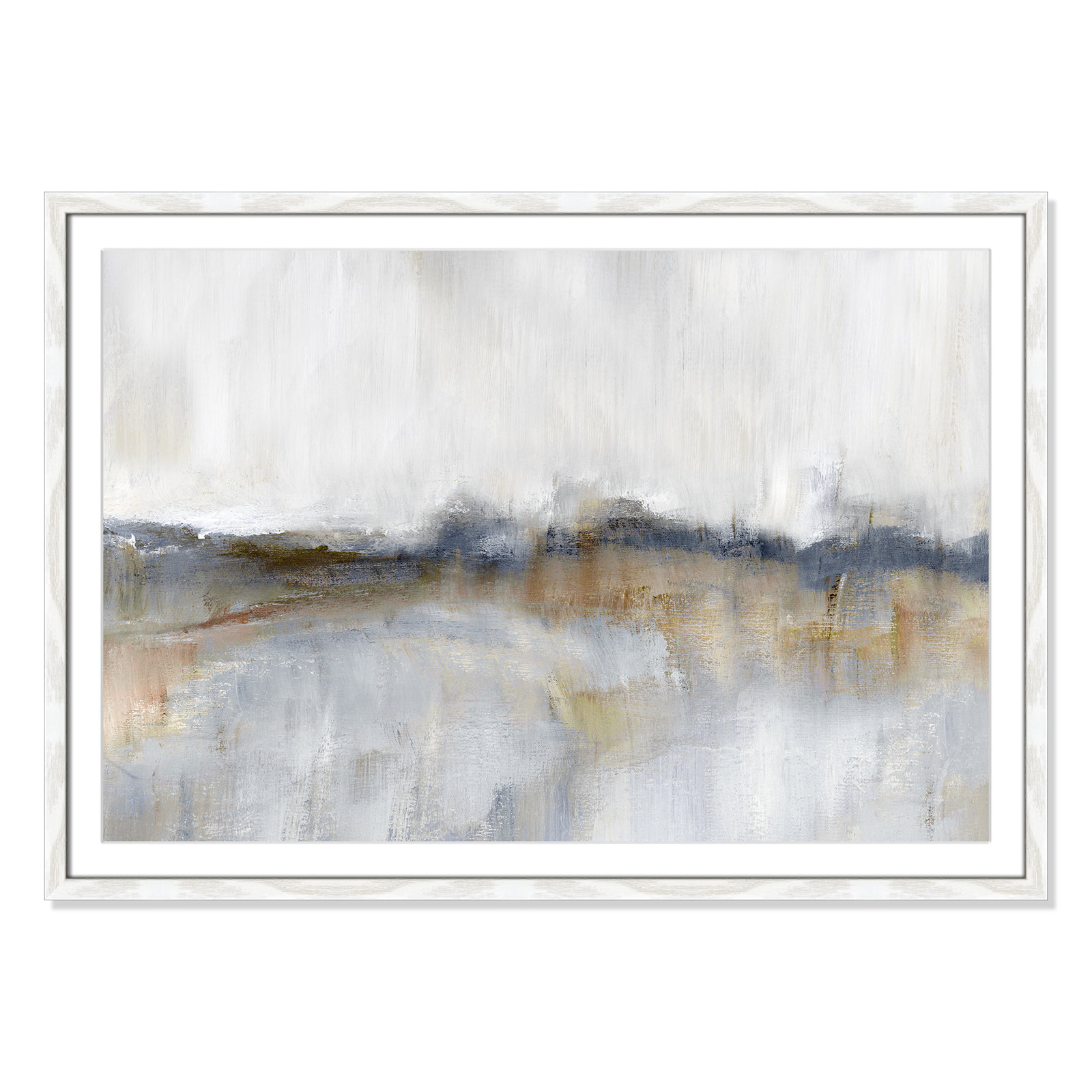 Autumnal Tide by Nan, 25.5" H x 35.5" W x 0.75" D, White Framed