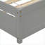 Structure de lit plateforme simple en bois avec lit gigogne, aucun sommier requis, gris pour chambre d'amis