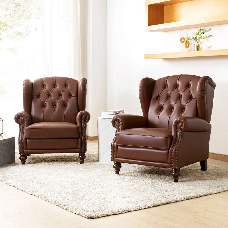 Amyri Upholstered Accent Chair, Brown