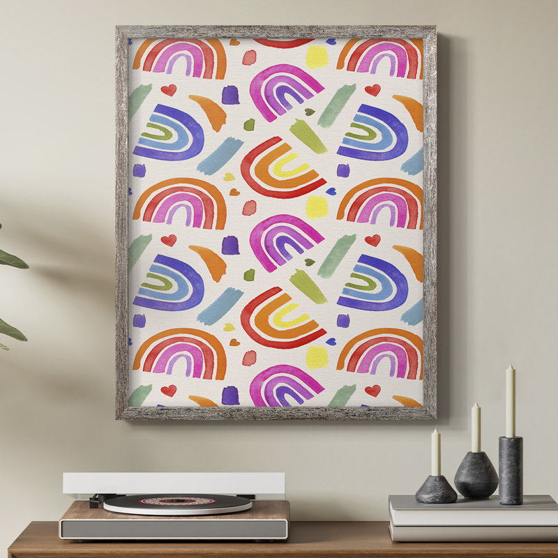 «Love Loudly Collection E», reproduction encadrée - bois massif, H 30 po x l 24 po