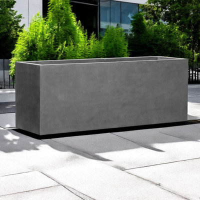 Modern Rectangular Fiberglass Planter