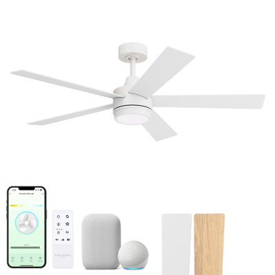 Ventilateur de plafond intelligent 3 pales 52 pouces Vantage 2700K-6000K VCT