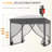 Outsunny 10' X 10' Pop Up Canopy Tent With Netting, Instant Sun Shelter, Tents For Parties, Height Adjustable, With Wheeled Carry Bag And 4 Sand Bags For Outdoor, Garden, Patio