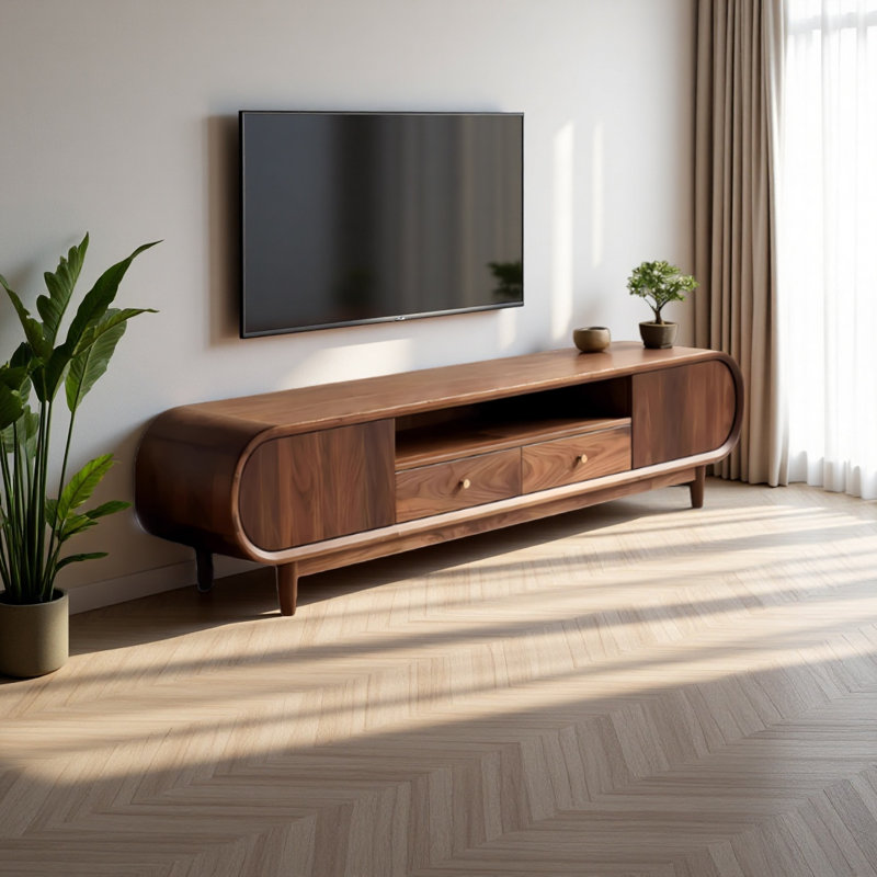 Black walnut solid wood TV Stand