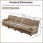Canapé modulaire en chenille capitonné 138 po-350253615