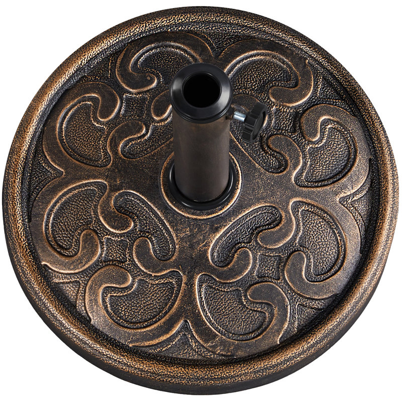 Base de parasol de marché robuste de 17,5 po Wilmoth, Bronze