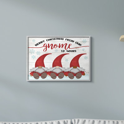 «Merry Christmas Gnome Home Pun Snowflakes» par Daphne Polselli - impression d'art textuel