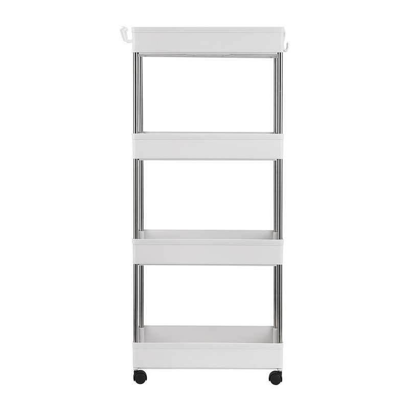 Chariot de rangement mobile 4 couches, H 34,5 po x l 16 po x P 8,7 po