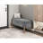 Elegant Gray Corduroy Storage Bench With Strong Wood Legs And Versatile Function Mid-Century Inspired Leg Base Option-128380952