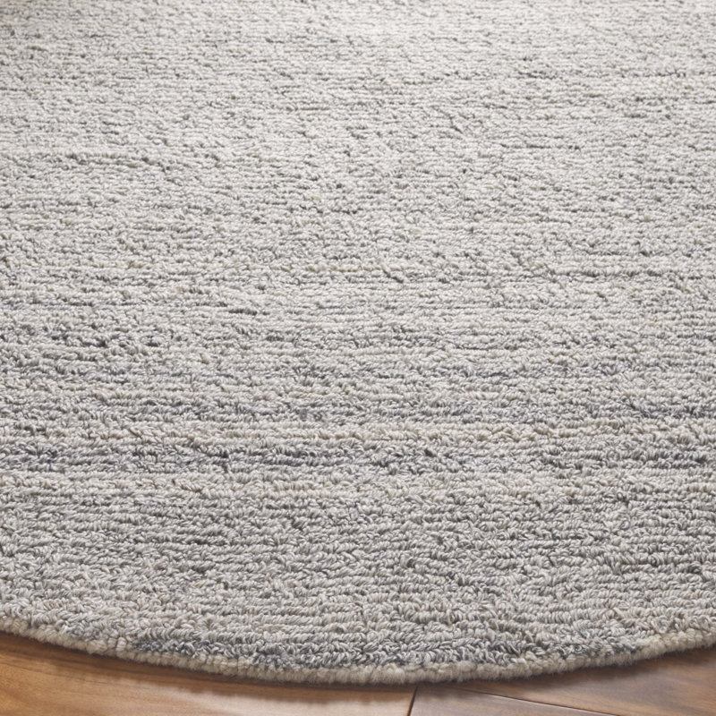 Ebony Hand Tufted Pet Yarn Pile Rug, Round 6'