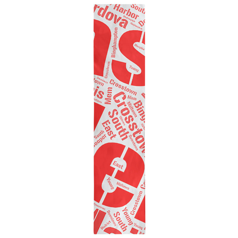 Table Runner, 90" x 16", Red, Memphis