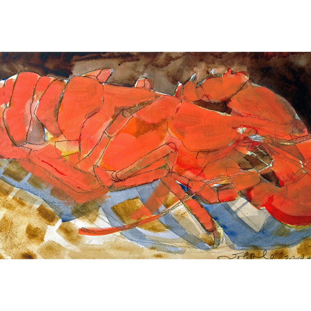 Leinwandbild Abstract Lobster III von Erin McGee Ferrell