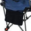 Chaise de camping d'extérieur pliante / portative / inclinable réglable (réglage à trois niveaux), poches latérales et porte-gobelet, sac de transport, bleu foncé