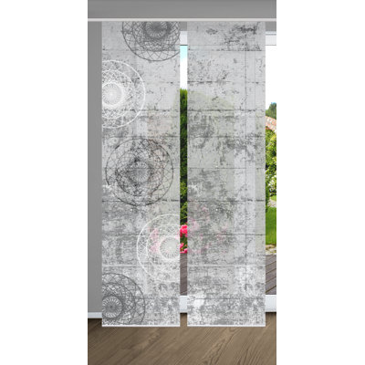 Semi Sheer Sliding Panel Pair