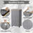 Laundry Hamper with Wheels and Lid, 26 Gallon Rolling Clothes Basket with Bamboo Handle for Bedroom, Bathroom, Dorm and Laundry Room-114660134